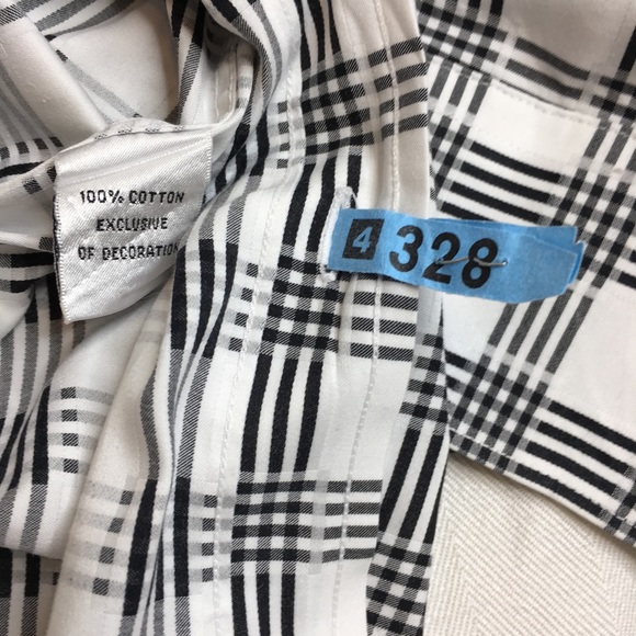 Taylorbyrd Men’s Plaid Shirt M/L Black White - Picture 4 of 8